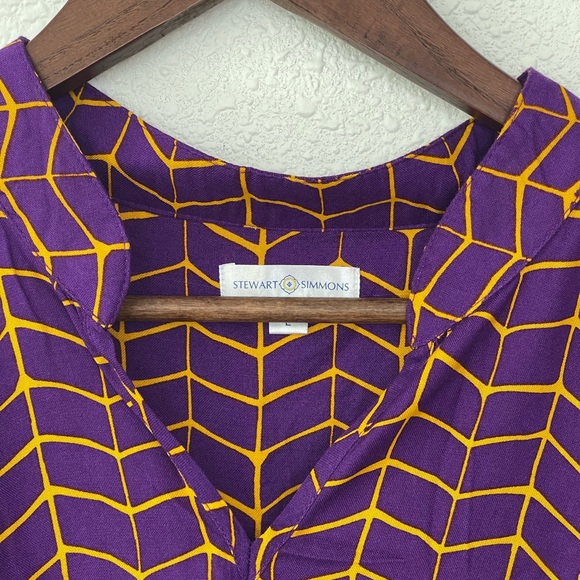 Stuart Simmons long sleeve LSU tunic top size large - Picture 3 of 9